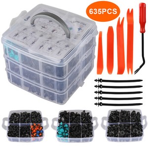 635Pcs-Car-Body-Plastic-Auto-Fasteners-Push-Trim-Clips-Pin-Rivet-Bumper-Kit