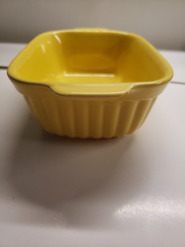 Pfaltzgraff~Mini Loaf Pan 16 Oz Village Bakeware Dish Bowl FTDA Yellow Vintage - Picture 7 of 9