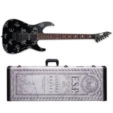 ESP KH Demonology Kirk Hammett Signature Guitar Black with Graphic + Case NEW