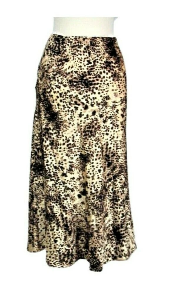 Mid length leopard skirts below the knee cheap