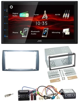 JVC USB Bluetooth CAN-Bus DAB 2DIN Autoradio für Peugeot 308 2007-2009 silber - Bild 1 von 4