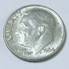1964 Roosevelt Dime "90% Silver" Circulated Coin #5767