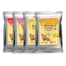 Ginger Chews-1 Lb X 2 Packs- Original,Lemon,Lychee,Orange-Natural Ginger Candy