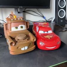 Disney Pixar Cars World Grand Prix Lightning McQueen Mater - Great Condition