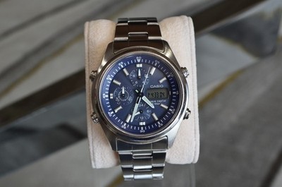 CASIO WAVE CEPTOR WVQ-500 FIELD WATCH OVERLAND SOLAR 3731 ANALOG/DIGITAL CHRONO