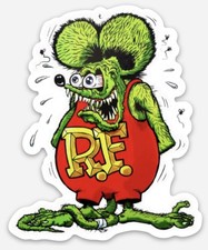 Rat Fink Custom Magnet Muscle Car Vintage Hot Rod Drag Race V8 Gasser