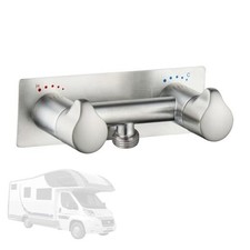 All Metal Rv Shower Faucet, 4" Camper Brushed Nickel rv shower faucet valve