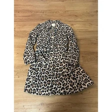 Kate Spade New York Leopard Print Trench Coat, Belted, Women's Small