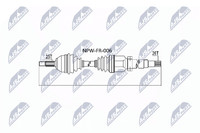 NTY Antriebswelle NPW-FR-006 FüR Ford Focus 1 DFW Turnier DNW DAW DBW 16V Tddi