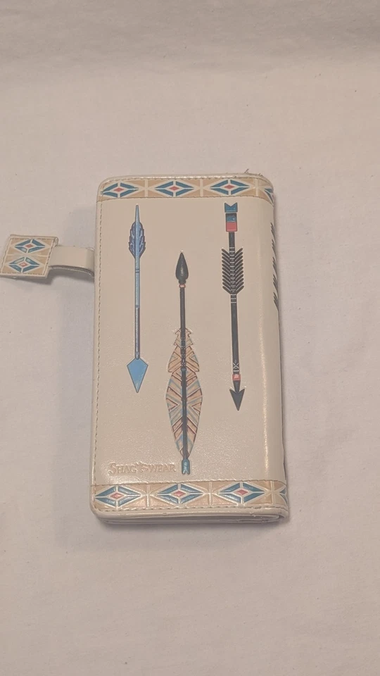 Cartera sin asas vegana premium Shag Wear para mujer tarjetero cremallera con... Foto 3 de 4