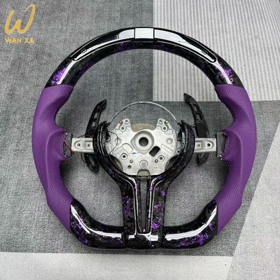 Purple forged Carbon LED Steering Wheel For BMW M5 M2 M3 M4 F80 F82 F25 F30 F20