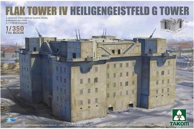1/350 German Flak Tower IV Heiligengeistfeld G Tower ~ TAKOM 6005