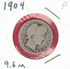1904 - Philadelphia Silver Barber Quarter 25 Cents, .181 Oz ASW ~ $15 of Silver
