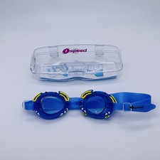 Ispeed Kid Youth Swim Water Goggles UV Shield Anti Fog Silicone Crab Blue