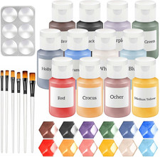 Dunzoom Set of 12 Underglaze for Ceramics Kit Ceramic Clay multicolor
