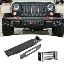 Winch Plate & Roller Fairlead For 13-18 Jeep Rubicon Recon, Hard Rock, X, 75th