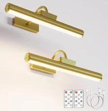 Picture Light Battery Operated, 13in Wireless Art Light for Paintings, Dimmab...