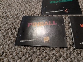 Lote 3 Wild Gunman Pinball Hogans Alley Folleto de instrucciones Manual Nintendo NES