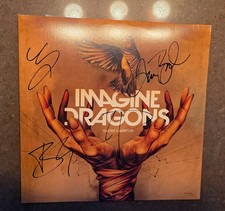 DAN REYNOLDS AND BAND SIGNED IMAGINE DRAGONS SMOKE + MIRRORS VINYL RECORD ALBUM