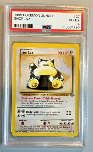 Pokémon Card 1999 Jungle SNORLAX  27/64  PSA 4