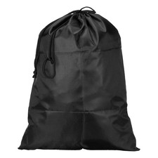 Clothes Drawstring Bag Containers, 19.7" Height Double Drawstring Bags, Black