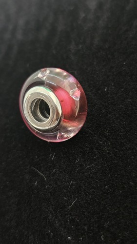 Pandora Pink Cerise Heart Murano Glass Charm S925ale - Picture 3 of 8