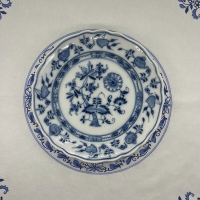 Ernst Teichert Zwiebelmuster Porzellan Teller Dm. 21cm Tiefe 3cm made in Meißen
