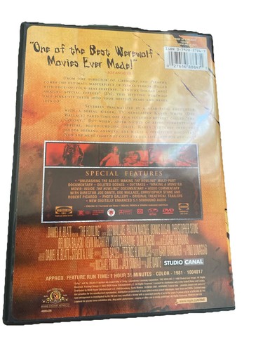 The Howling DVD 1981 Werewolf Horror,Special Edition Region 1 USA Import vtd - Picture 4 of 4