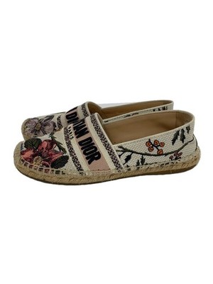 Christian Dior Espadrilles Low Top Sneakers Size 35 / US 5 Beige Floral KDB585RM