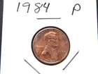 Photo of a 1984-P Lincoln Memorial Cent from an eBay listing that sold on Jul 15, 2026