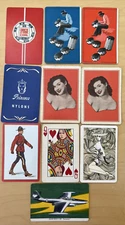 10 Vintage Collectible Playing Cards Pairs and Singles Girls Galore & More