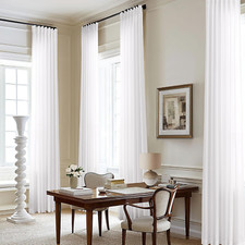 Pinch Pleated Sheer Curtains 132 Inches Long for High Ceiling Living Room Extra