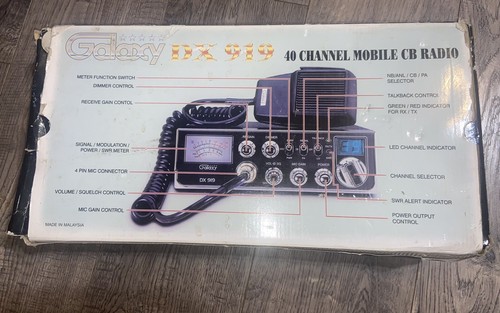 Custom Galaxy DX919 DX-919 CB Radio 40 Channel with Microphone New Old Stock - Picture 3 of 4