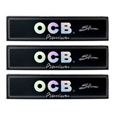 OCB Premium King Size Slim Cigarette Rolling Papers 3 Booklets 