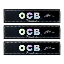 OCB Premium King Size Slim Cigarette Rolling Papers (3 Booklets)