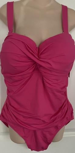 Womens Size Large 16W One Piece Swimsuit Slimming Hot Pink Anne Cole $102 NWT - Picture 8 of 10