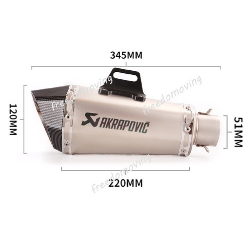 For CFMOTO 450SR NK450 450NK 2022-2024 Slip On Exhaust Mid Link Pipe Muffler Tip - Picture 2 of 12