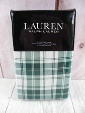 Lauren Ralph Lauren Flannel Green Ulster Plaid Euro Pillow Sham $135 - NEW