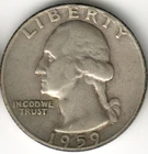 USA - 1959D - Washington ¼ $ - Silver Eagle - #13947RG