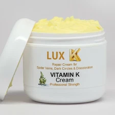Lux Vitamin K Cream - Eliminate Spider Varicose Veins Scars Rosacea Capillaries