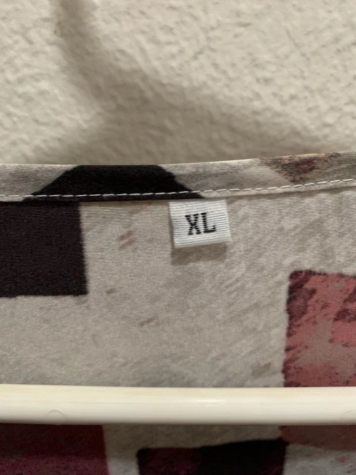 Mujer Geométrico Beige con Diseño Naranja - Talla XL Foto 4 de 4