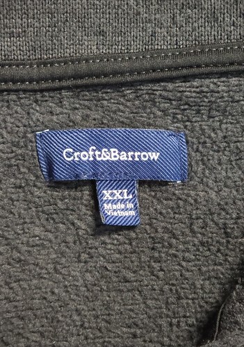 Croft & Barrow Men Fleece Pullover Jacket Grat Size XXL - Picture 5 of 5