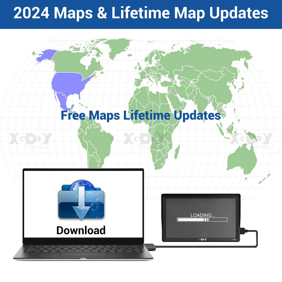 XGODY 9'' Portable Car Truck GPS Navigation Auatralia Free Lifetime Map Updates - image 2 of 4