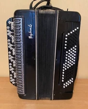 Button Accordion Rubin 6 made in Russia USSR Soviet 120 Bass Vintage Bayan Rare