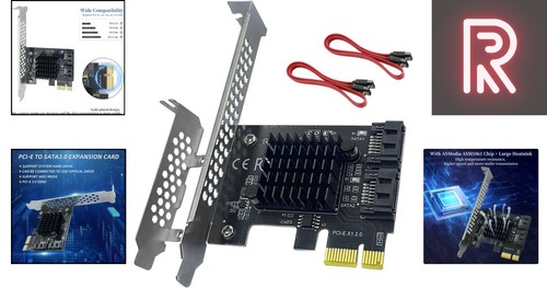 High-Speed PCI-E X1 to SATA III Expansion Card - 6 Gbps, 2 Ports, Dual Compat... - Picture 2 of 13