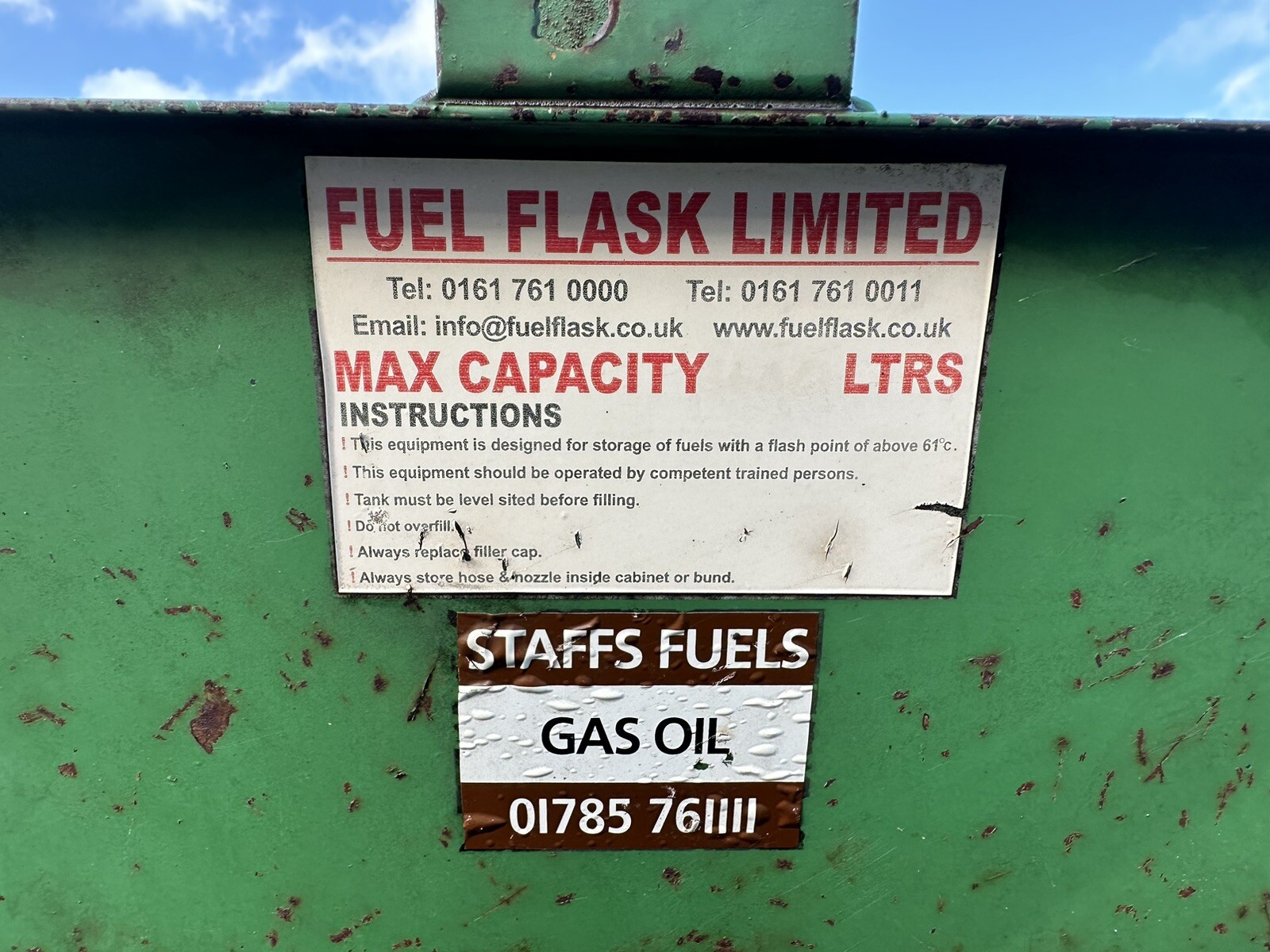 3,000 Litre Steel Bunded Fuel Tank/Flask with 240v Pump in Excellent Condition. eBay