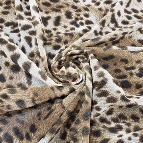 Safari Chic – Cheetah Print 4-Way Stretch Sheer Mesh Spandex Fabric - Picture 3 of 9
