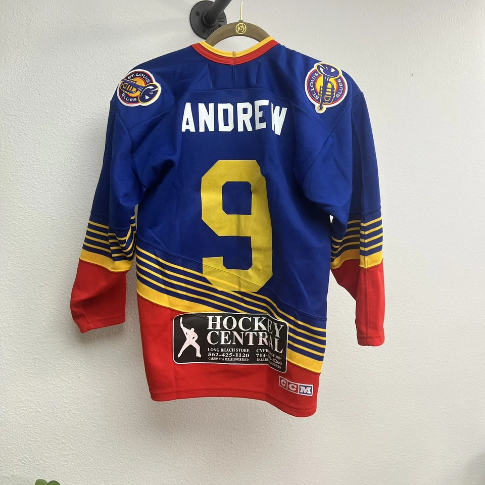 St. Louis Blues Vintage NHL Music Note Hockey Jersey Boys L/xl 90s - Image 2 of 4