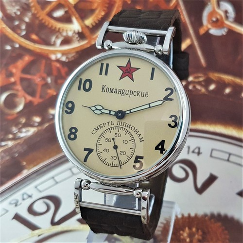 Vintage Watch USSR MARRIAGE MOLNIJA Komandirskie 3602 mechanical Wristwatch 18J - Picture 4 of 14