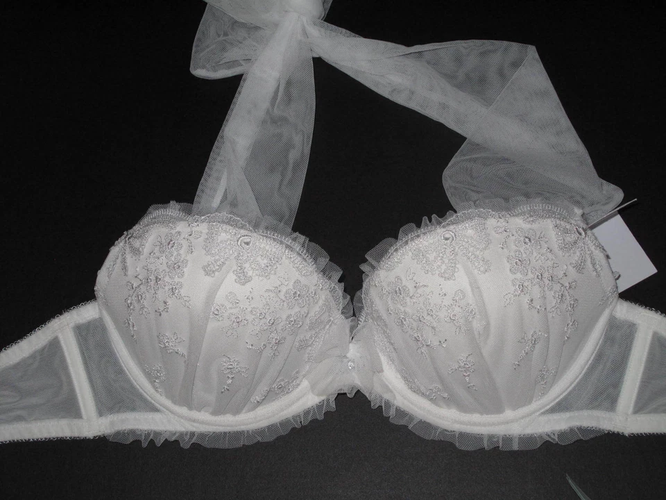 32D 34C 36B  VICTORIA'S SECRET I DO EMBROIDERED  Bridal 6 Piece Demi Bra Set NWT - Image 2 of 4